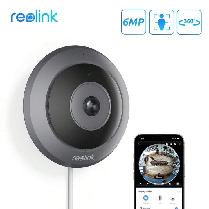 Reolink FE Series E81C - 6MP PoE fisheye innimyndavél með 360° sýn