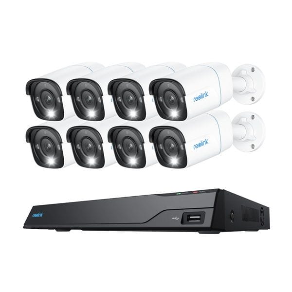 Reolink NVS16-8MB8 - 16 rása 4K PoE kerfi með 8 myndavélum og 8TB geymslu