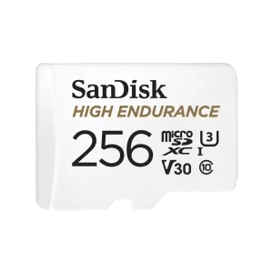 SanDisk High Endurance microSDXC 256GB – Fyrir öryggismyndavélar og bílmyndavélar